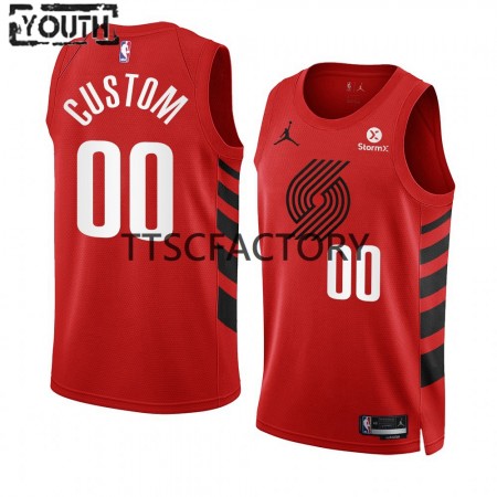 Portland Trail Blazers Custom Nike 2022-23 Statement Edition Punainen Lasten Pelipaidat Swingman
